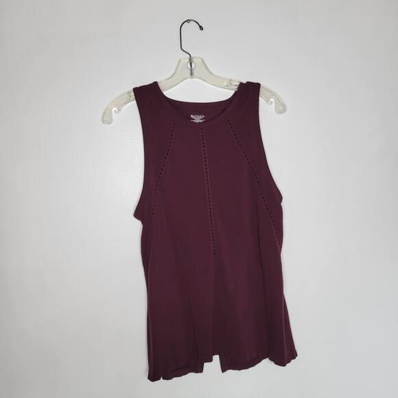 Athleta Foothill Crew Tank Athletic Split Tie Back Seamless Purple Women Small - Picture 10 of 10